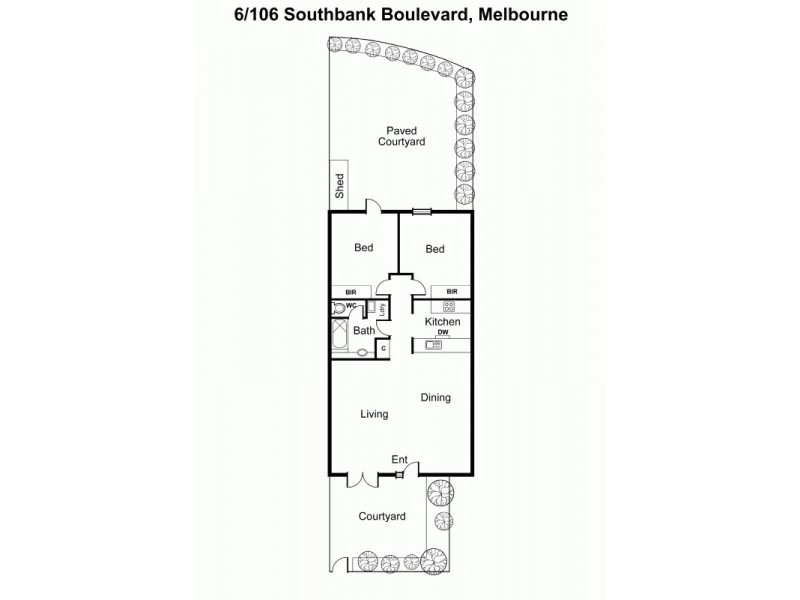 6/106 Southbank Boulevard, Southbank VIC 3006 Floorplan