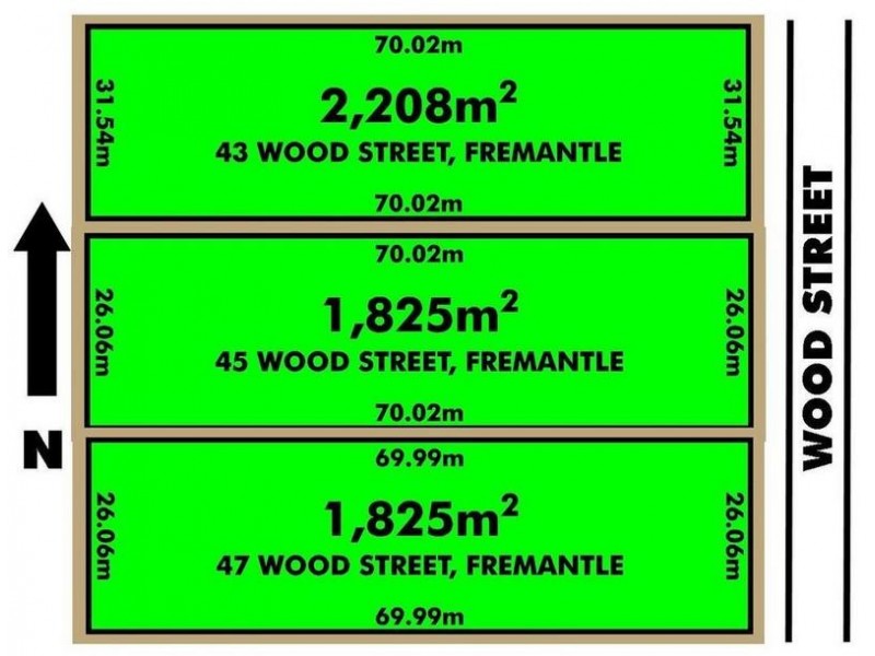 43, 45, 47 Wood Street, Fremantle WA 6160