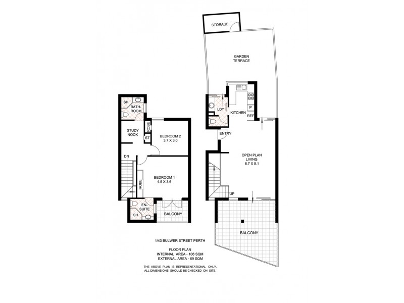 1/43 Bulwer Street, Perth WA 6000 Floorplan