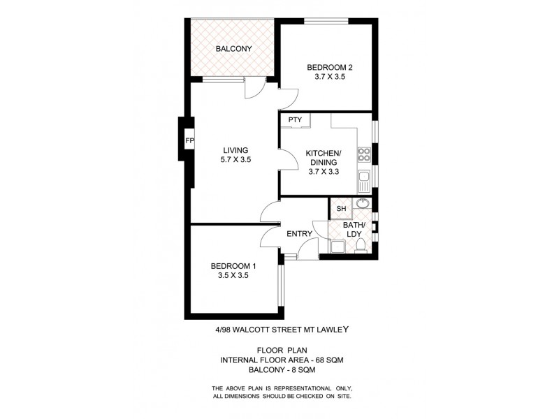 4/98 Walcott Street, Mount Lawley WA 6050 Floorplan