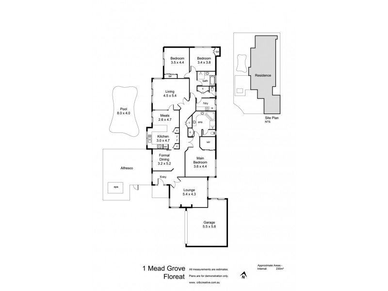 1 Mead Grove, Floreat WA 6014 Floorplan