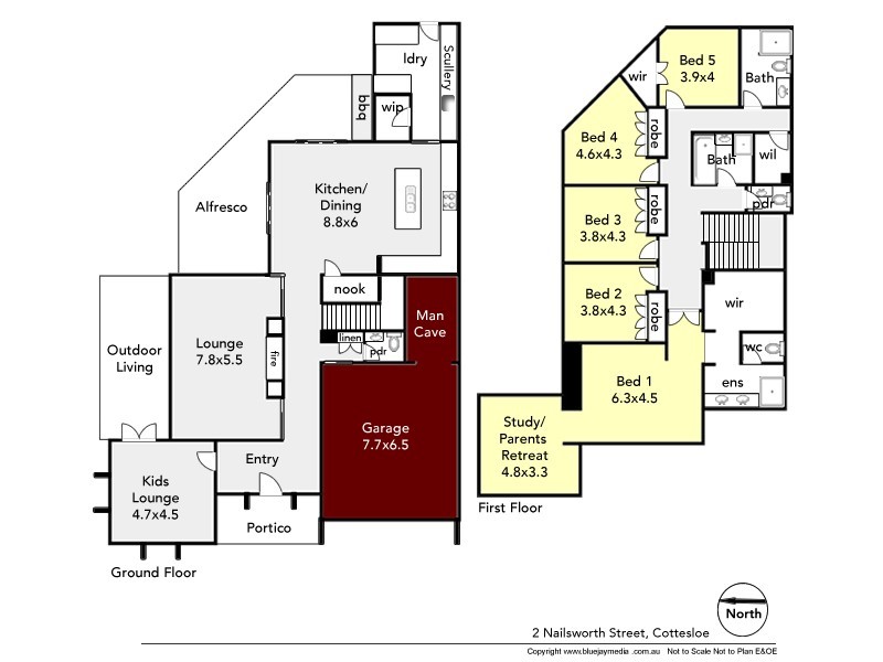 2 Nailsworth Street, Cottesloe WA 6011 Floorplan