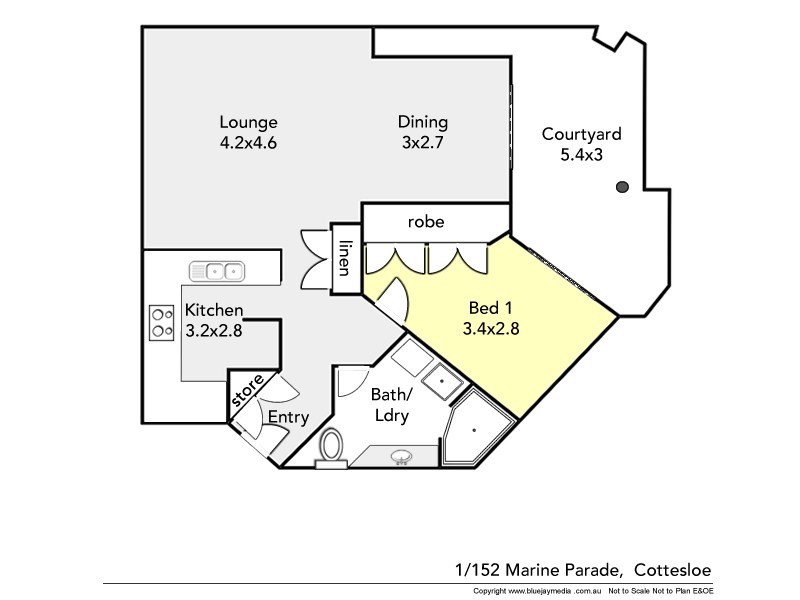 1/152 Marine Parade, Cottesloe WA 6011 Floorplan