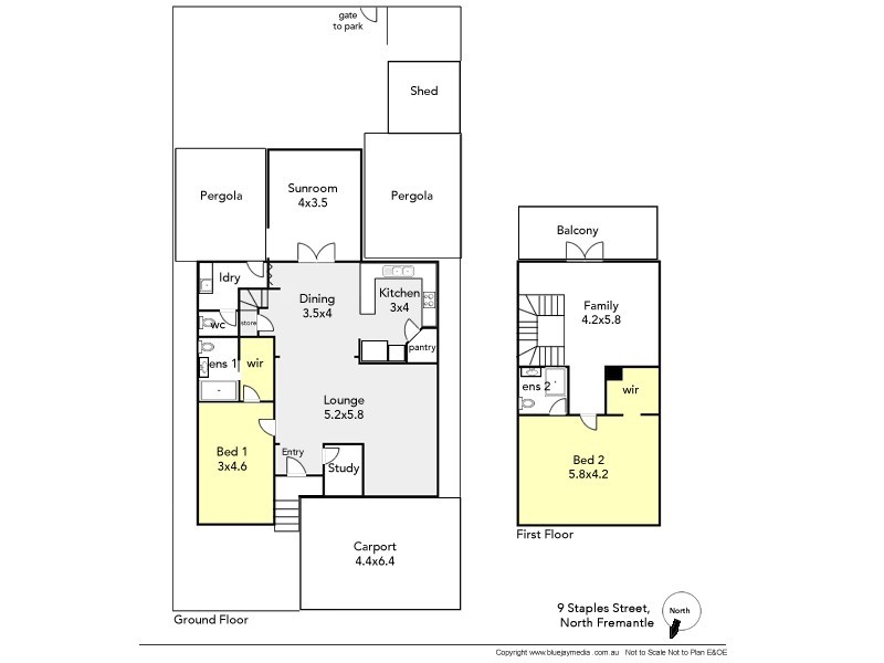 9 Staples Street, North Fremantle WA 6159 Floorplan