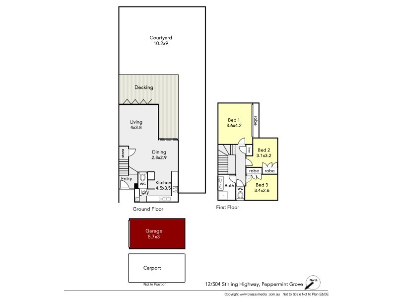 12/508 Stirling Hwy, Peppermint Grove WA 6011 Floorplan