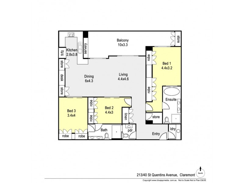 213/40 St Quentin Avenue, Claremont WA 6010 Floorplan