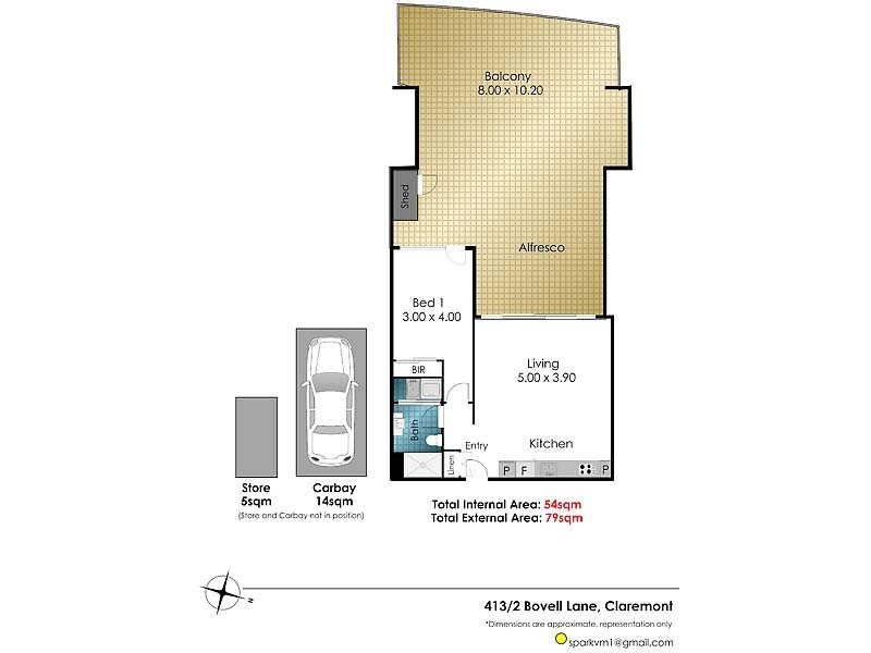 413/2 Bovell Lane, Claremont WA 6010 Floorplan