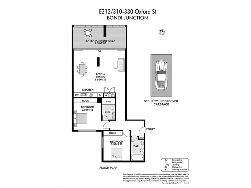 E212/310-330 Oxford Street, Bondi Junction NSW 2022 Floorplan