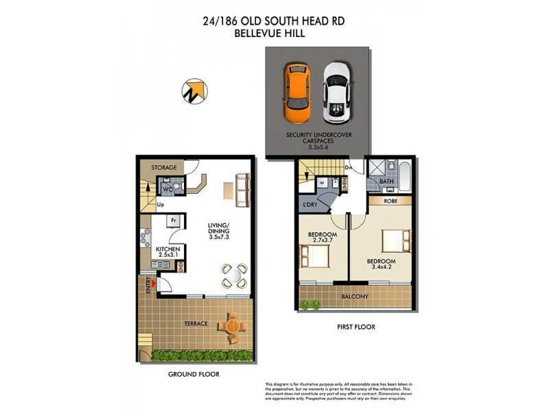 24/186-192 Old South Head Road, Bellevue Hill NSW 2023 Floorplan