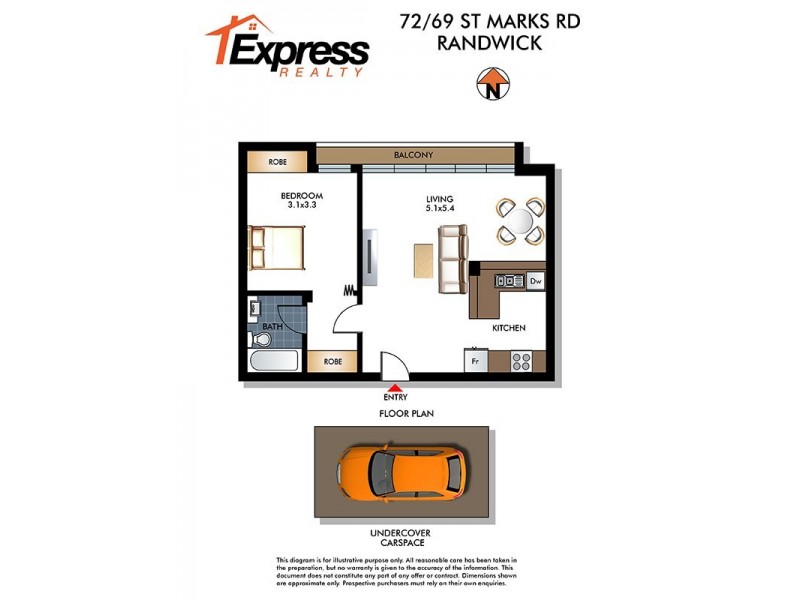 72/69 St Marks Road, Randwick NSW 2031 Floorplan