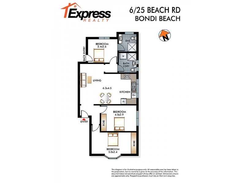 6/25 Beach Road, Bondi Beach NSW 2026 Floorplan