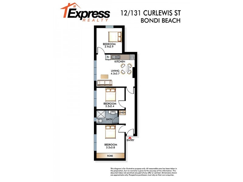 12/131 Curlewis Street, Bondi Beach NSW 2026 Floorplan