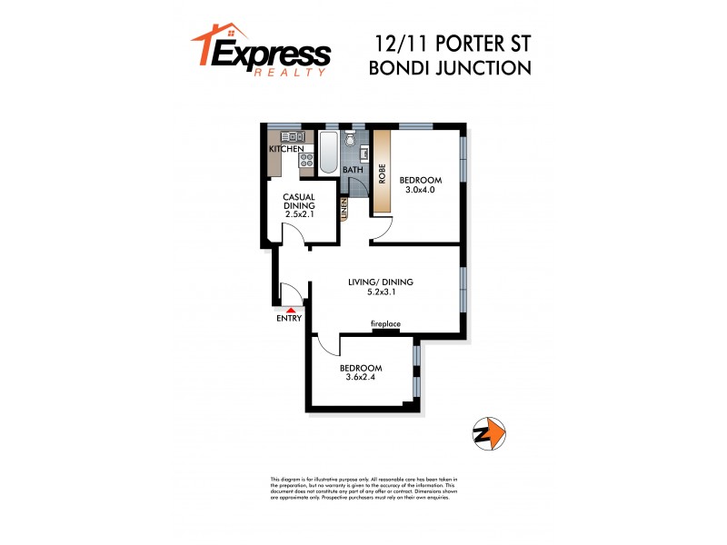 12/11 Porter Street, Bondi Junction NSW 2022 Floorplan