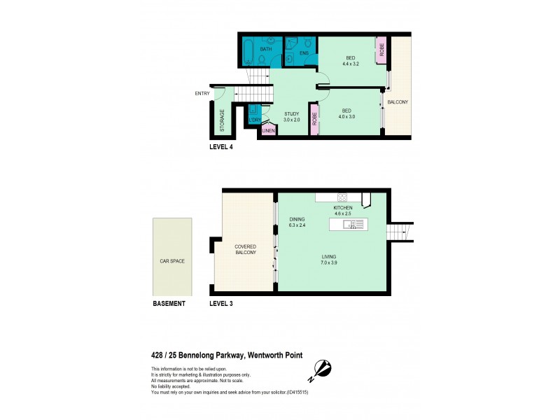 428/25 Bennelong Parkway, Wentworth Point NSW 2127 Floorplan