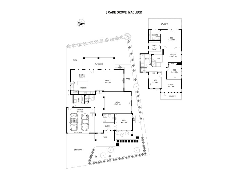 8 Cade Grove, Macleod VIC 3085 Floorplan