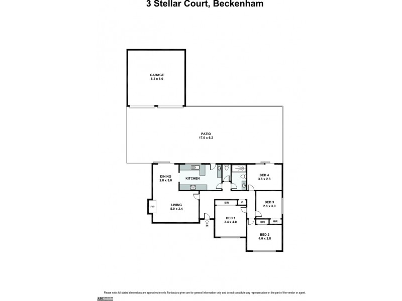 3 Stellar Court, Beckenham WA 6107 Floorplan