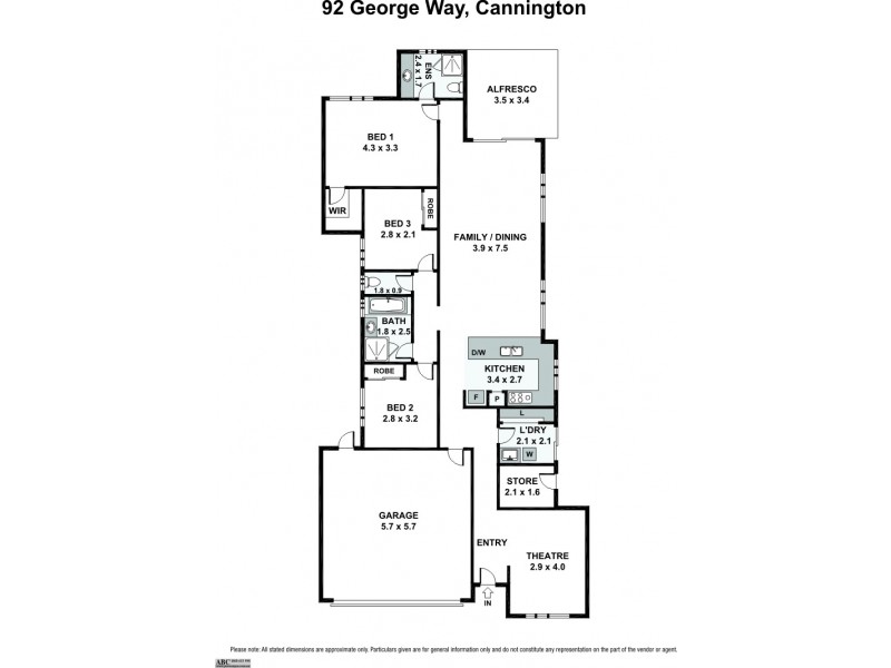 92 George Way, Cannington WA 6107 Floorplan