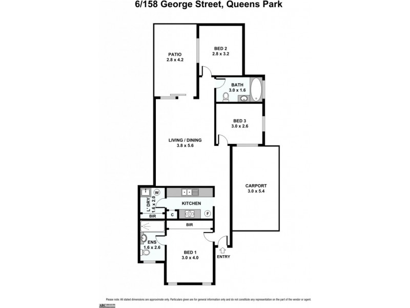 6/158 George Street, Queens Park WA 6107 Floorplan