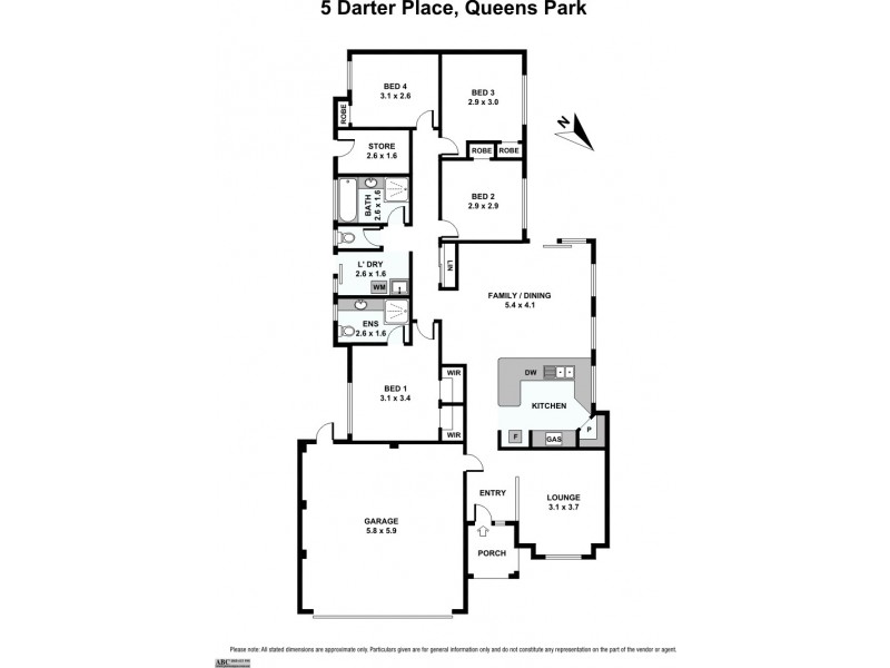 5 Darter Place, Queens Park WA 6107 Floorplan