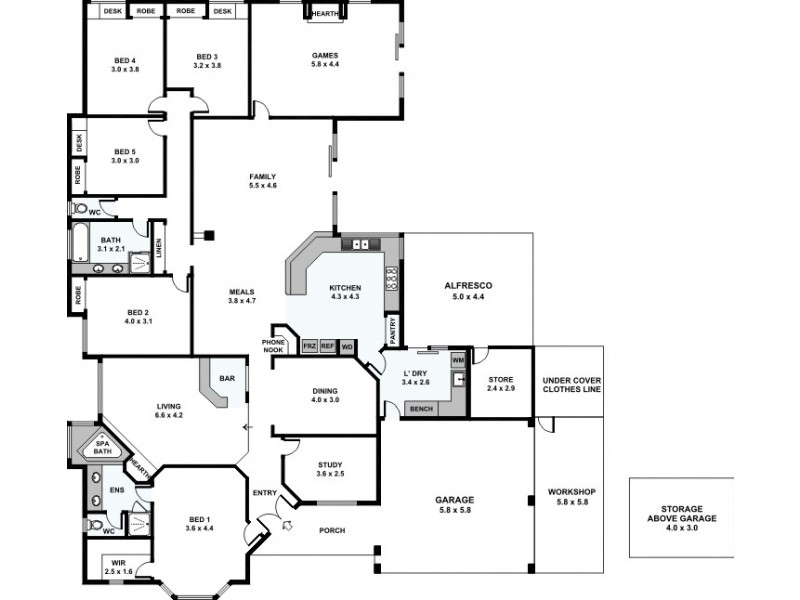 14 Pandanus Mews, Canning Vale WA 6155 Floorplan