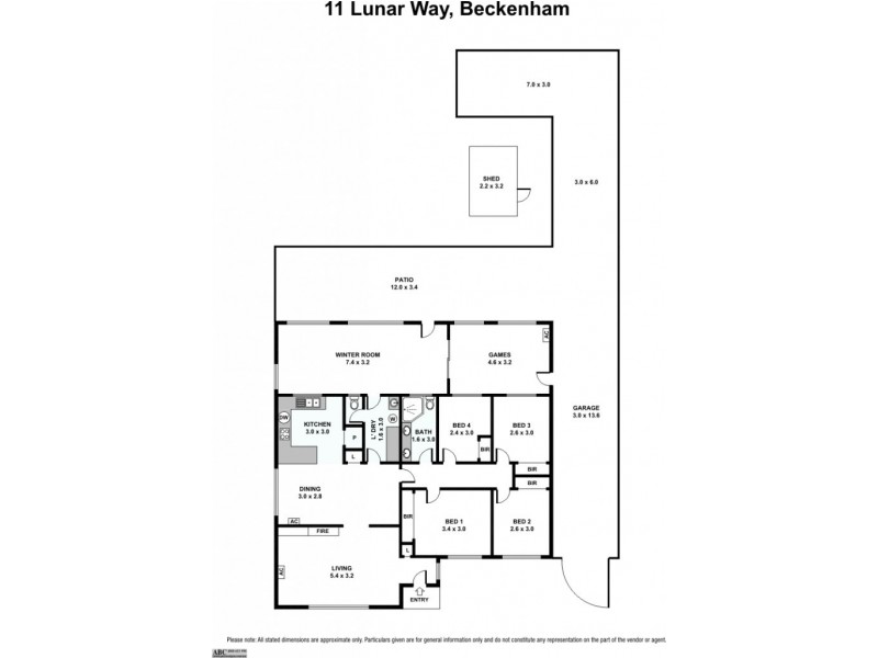 11 Lunar Way, Beckenham WA 6107 Floorplan