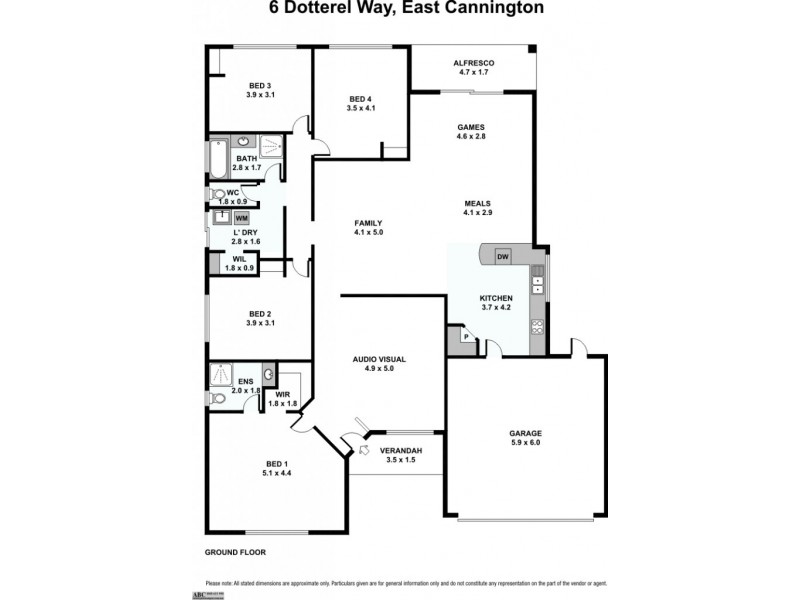 6 Dotterel Way, East Cannington WA 6107 Floorplan