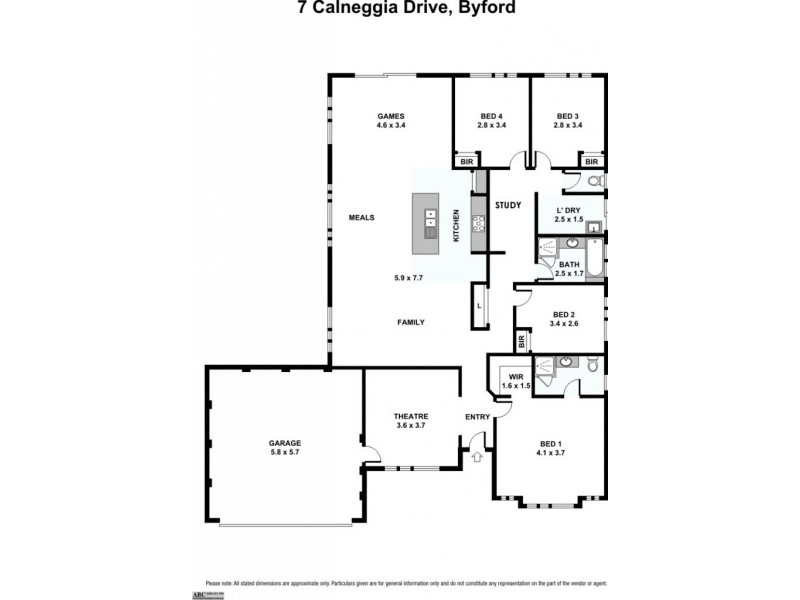 7 Calneggia Drive, Byford WA 6122 Floorplan