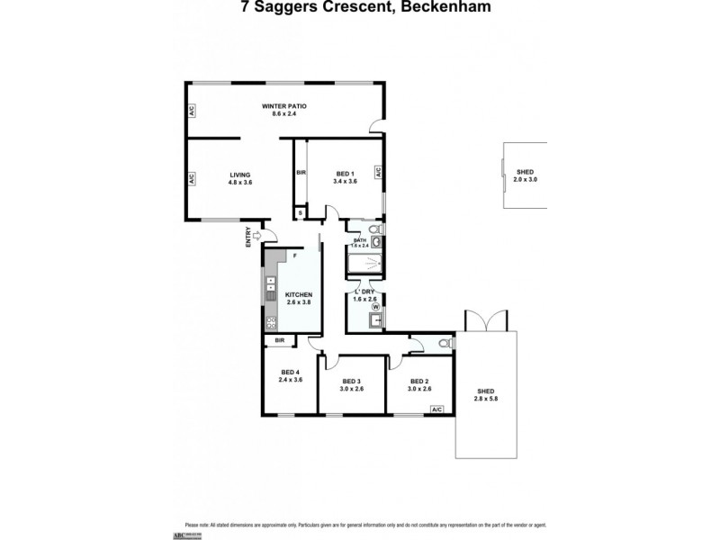 7 Saggers Crescent, Beckenham WA 6107 Floorplan