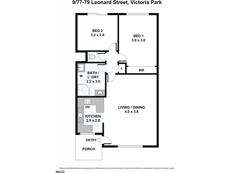 9/79 Leonard Street, Victoria Park WA 6100 Floorplan