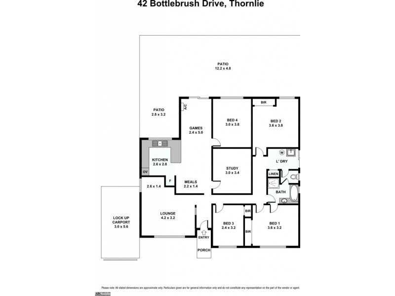 42 Bottlebrush Drive, Thornlie WA 6108 Floorplan