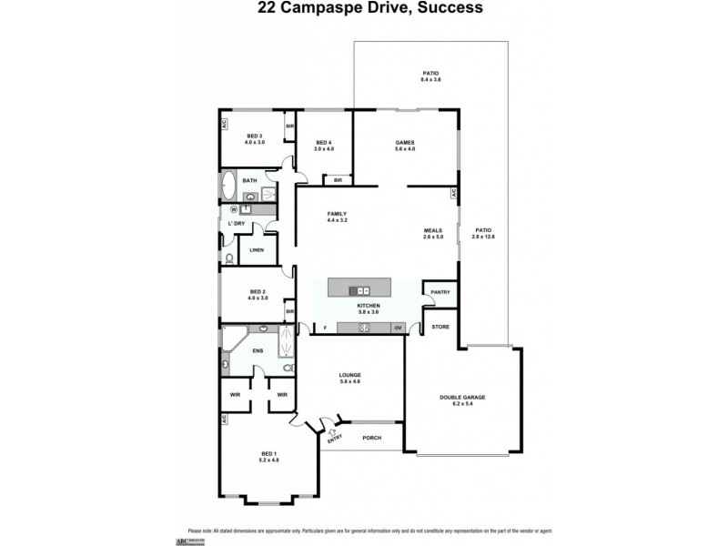 22 Campaspe Drive, Success WA 6164 Floorplan