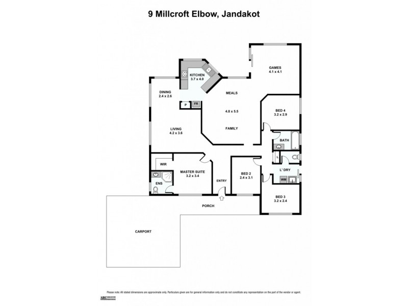 9 Millcroft Elbow, Jandakot WA 6164 Floorplan