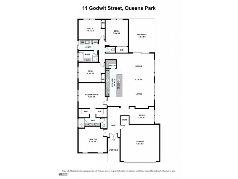 11 Godwit Street, Queens Park WA 6107 Floorplan