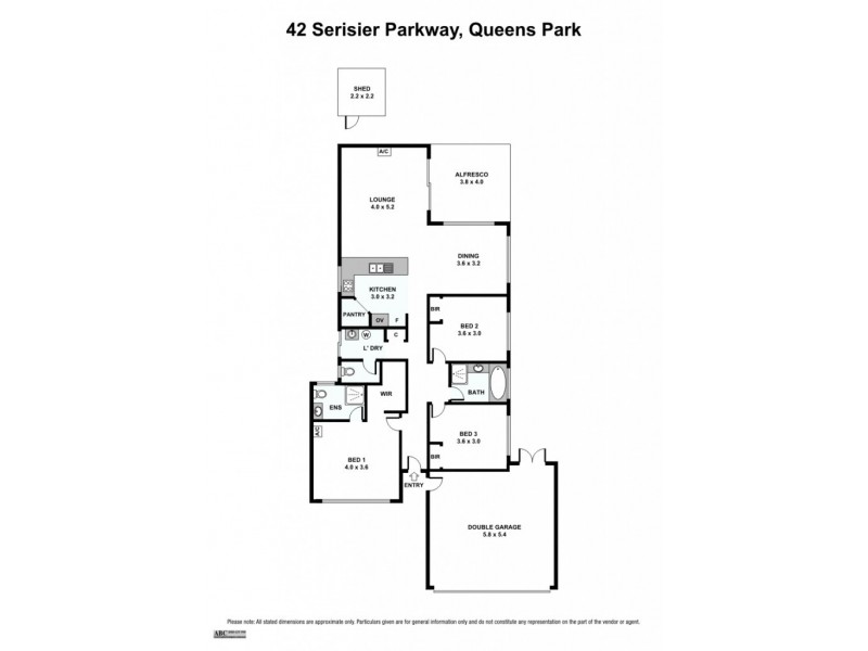 42 Serisier Parkway, Queens Park WA 6107 Floorplan