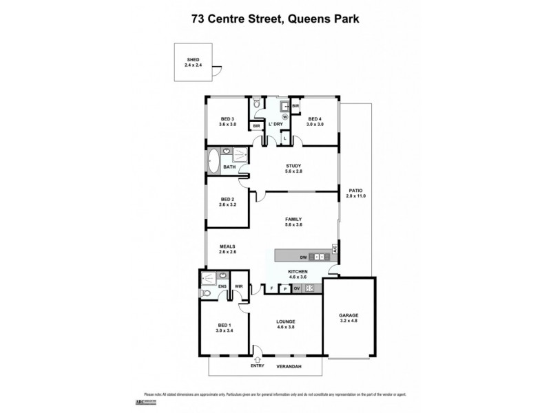 73 Centre Street, Queens Park WA 6107 Floorplan