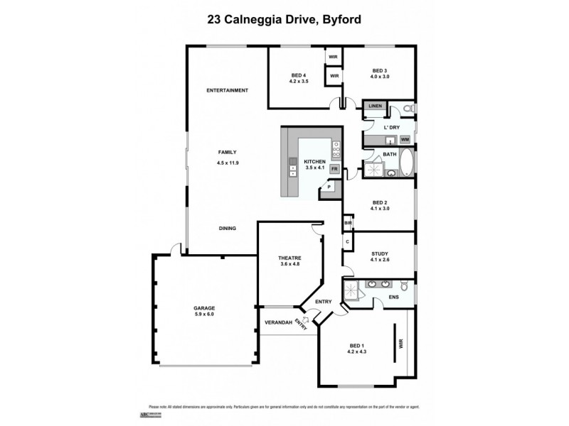 23 Calneggia Drive, Byford WA 6122 Floorplan
