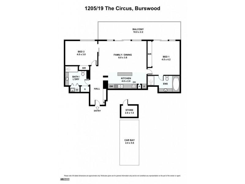 1205/19 The Circus, Burswood WA 6100 Floorplan