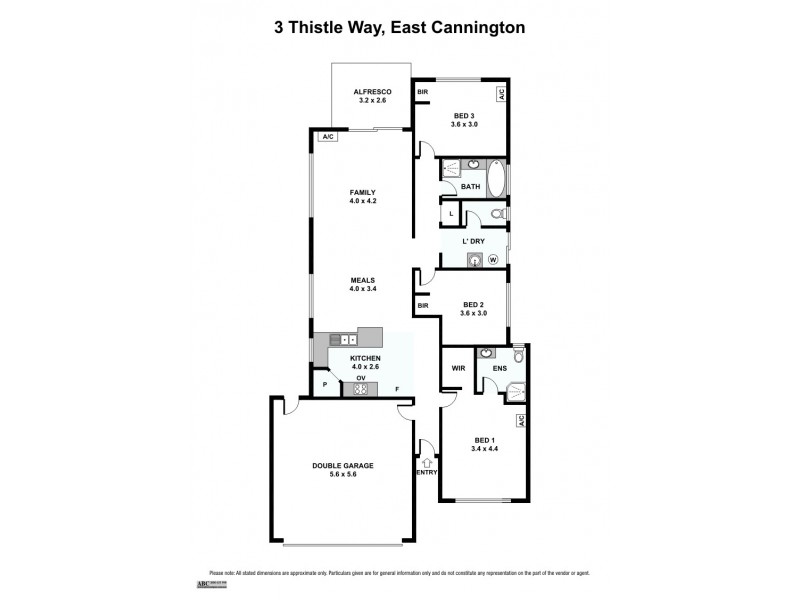 3 Thistle Way, East Cannington WA 6107 Floorplan
