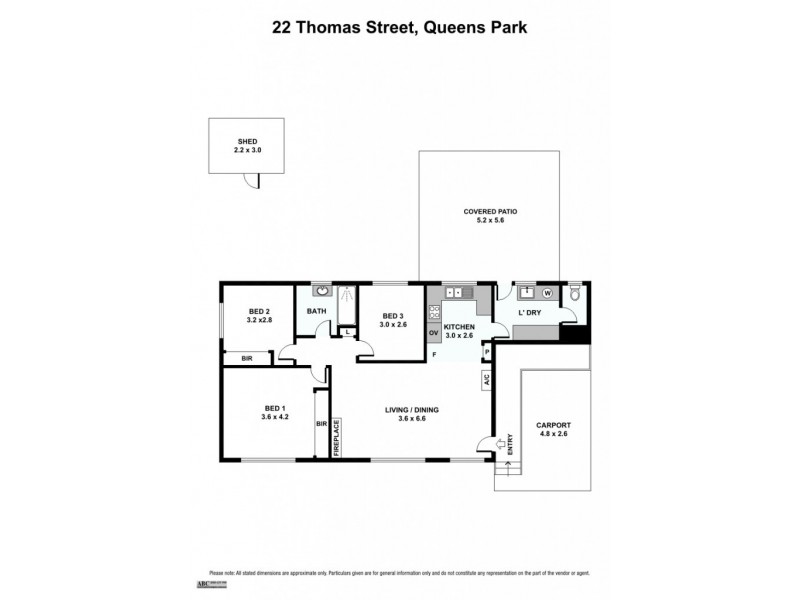 22 Thomas Street, Queens Park WA 6107 Floorplan