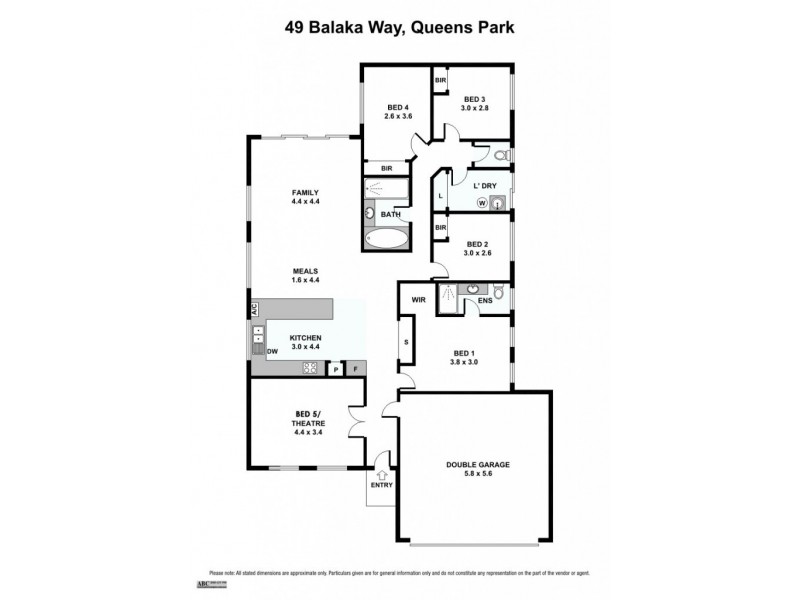 49 Balaka Way, Queens Park WA 6107 Floorplan