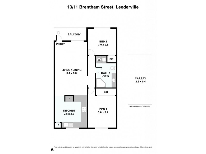 13/11 Brentham Street, Leederville WA 6007 Floorplan