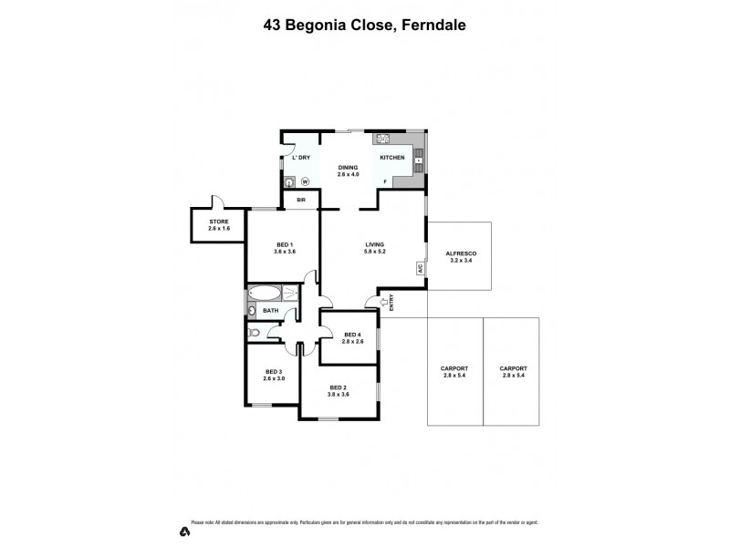 43 Begonia Close, Ferndale WA 6148 Floorplan