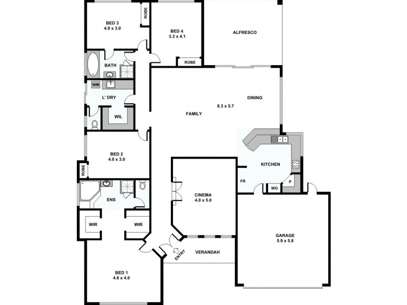 12 Gamenya Street, Canning Vale WA 6155 Floorplan