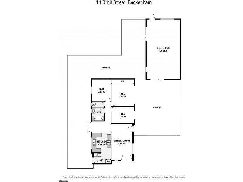 14 Orbit Street, Beckenham WA 6107 Floorplan