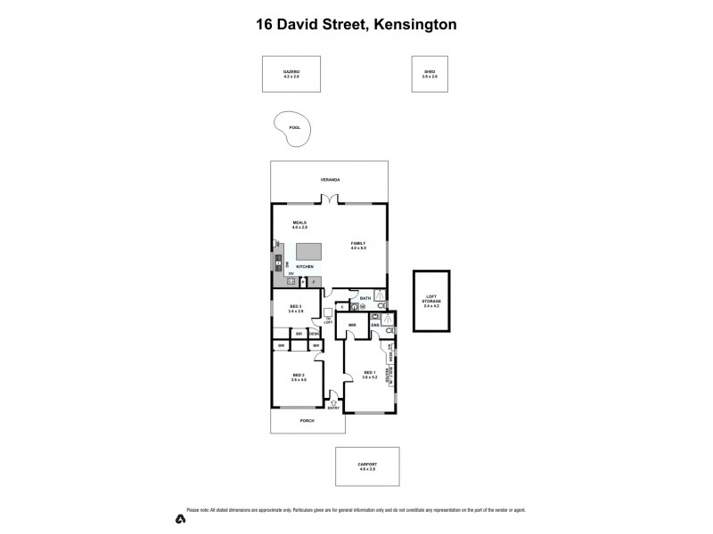16 David Street, Kensington WA 6151 Floorplan