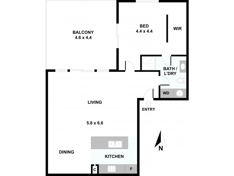 52/155 Adelaide Terrace, East Perth WA 6004 Floorplan