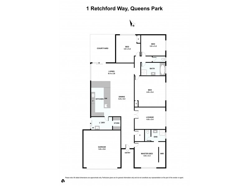 1 Retchford Way, Queens Park WA 6107 Floorplan