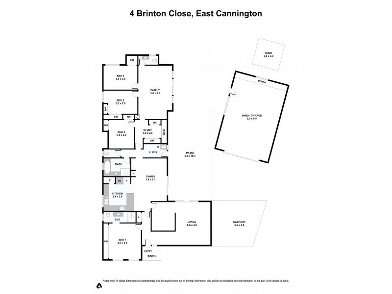 4 Brinton Close, East Cannington WA 6107 Floorplan