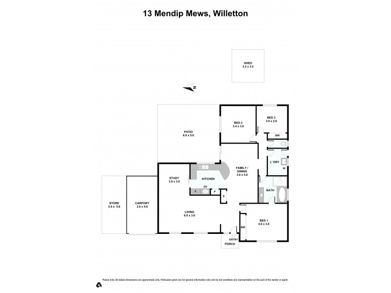 13 Mendip Mews, Willetton WA 6155 Floorplan