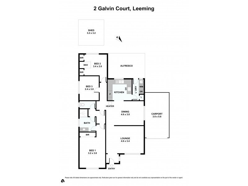2 Galvin Court, Leeming WA 6149 Floorplan